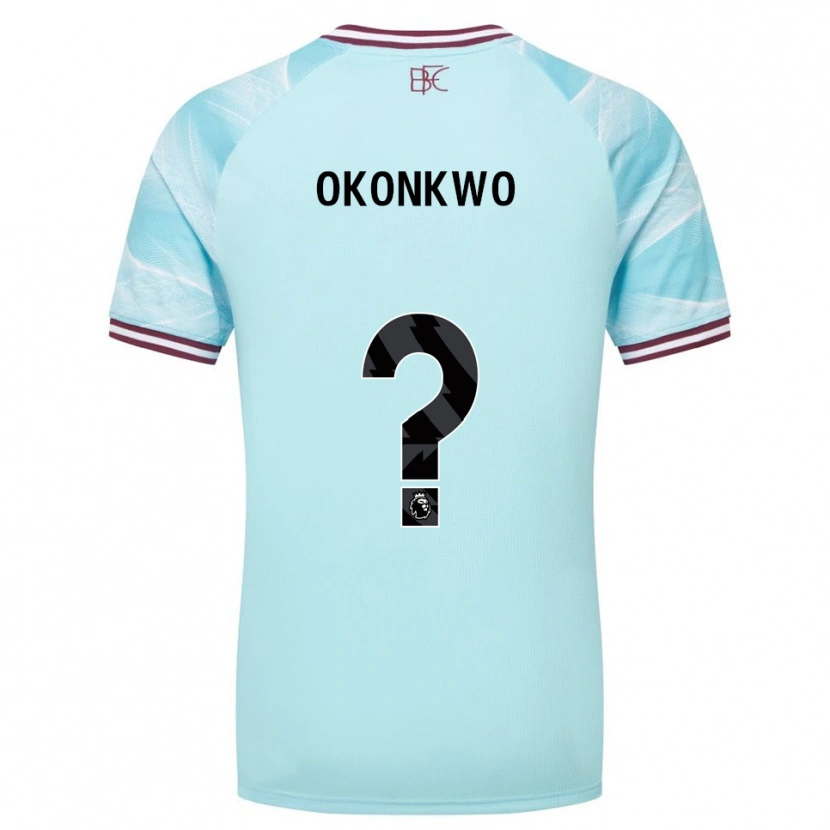 Danxen Homem Camisola Destiny Okonkwo #0 Azul Celeste Borgonha Alternativa 2025/26 Camisa