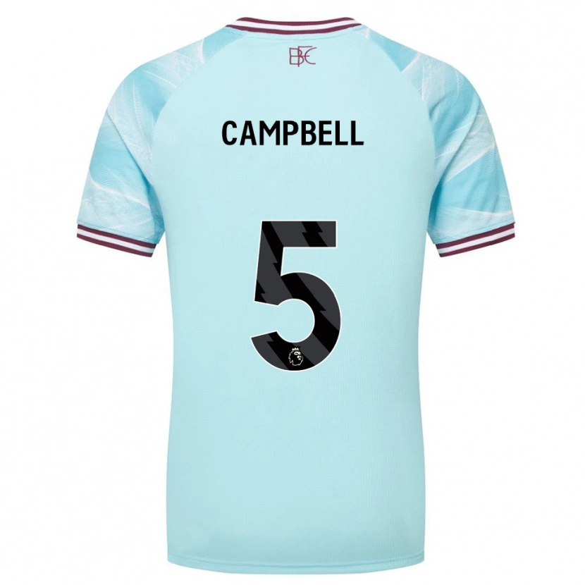 Danxen Homem Camisola Murray Campbell #5 Azul Celeste Borgonha Alternativa 2025/26 Camisa
