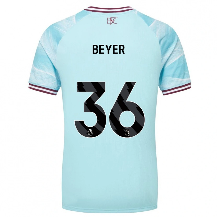 Danxen Homem Camisola Jordan Beyer #36 Azul Celeste Borgonha Alternativa 2025/26 Camisa