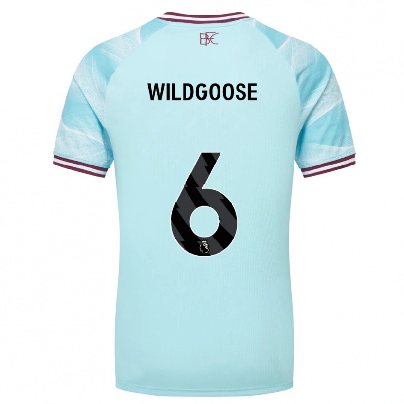 Danxen Homem Camisola Mikayla Wildgoose #6 Azul Celeste Borgonha Alternativa 2025/26 Camisa