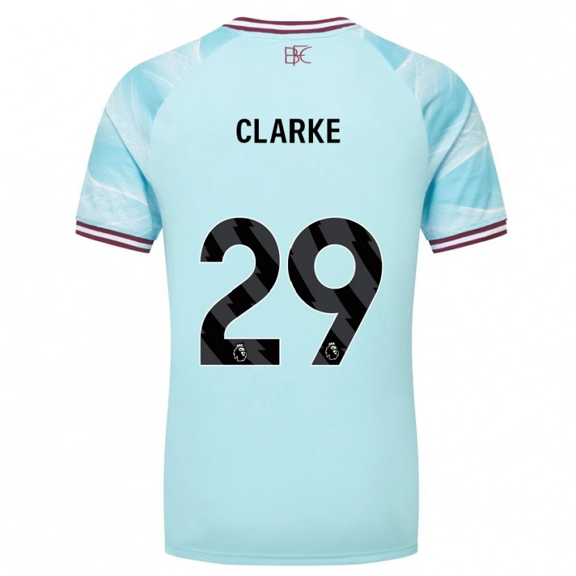 Danxen Homem Camisola Abby Clarke #29 Azul Celeste Borgonha Alternativa 2025/26 Camisa
