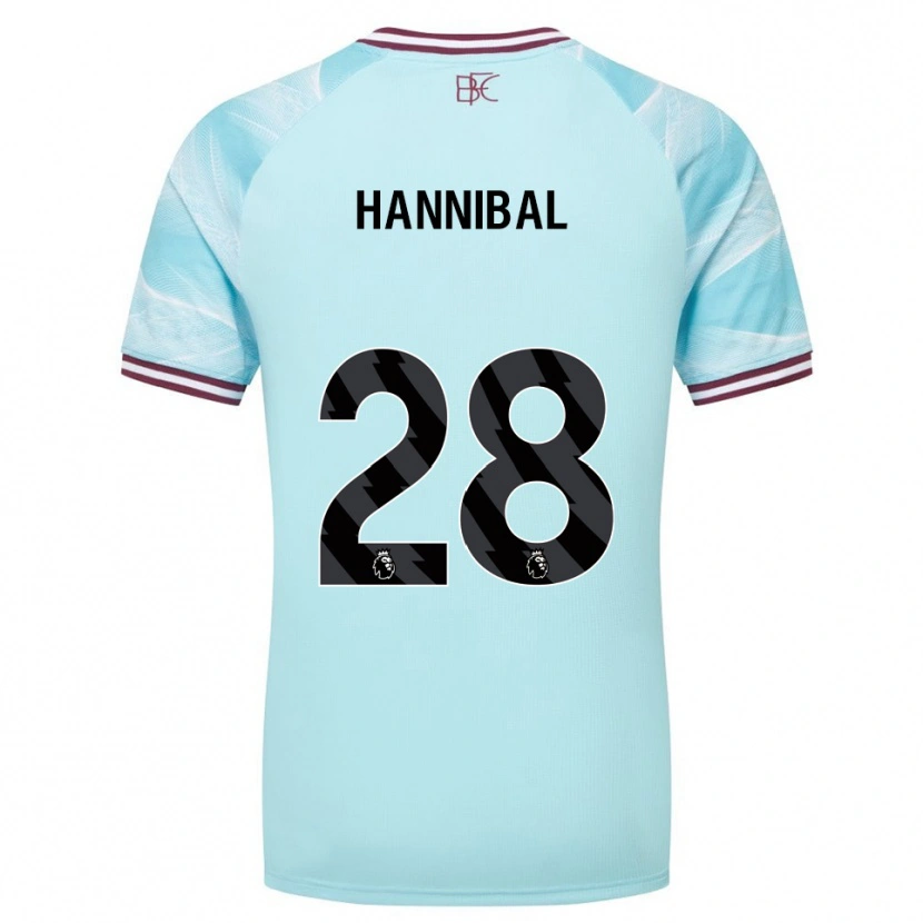 Danxen Homem Camisola Hannibal #28 Azul Celeste Borgonha Alternativa 2025/26 Camisa