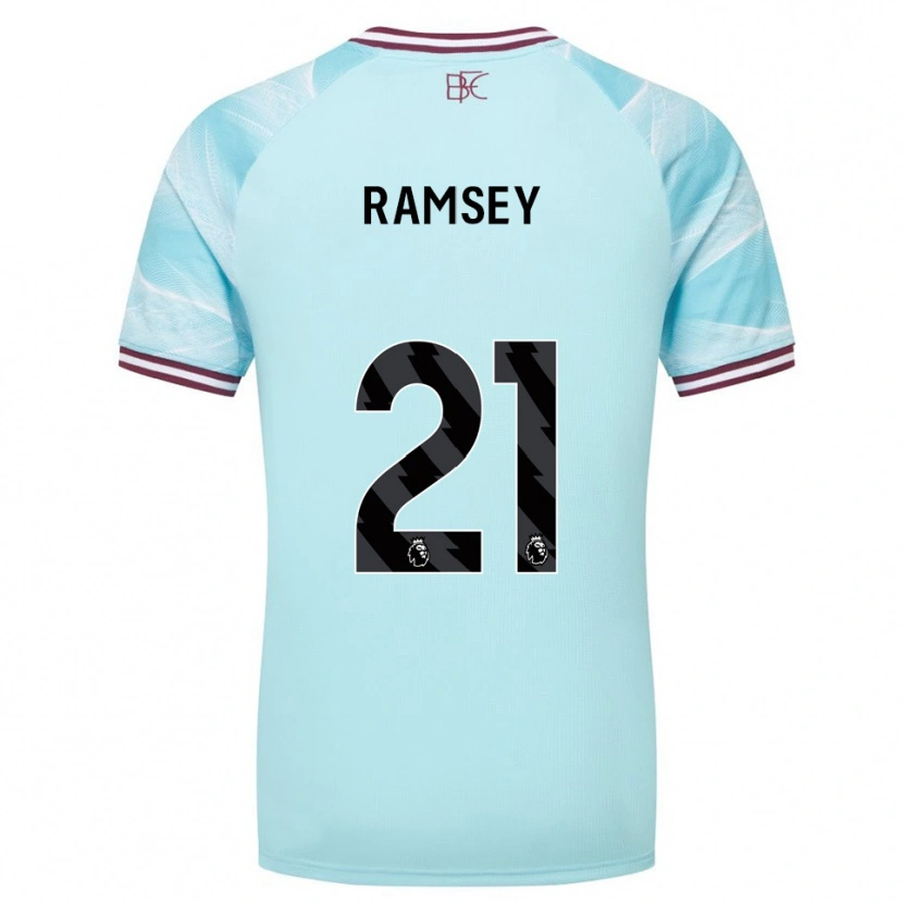 Danxen Homem Camisola Aaron Ramsey #21 Azul Celeste Borgonha Alternativa 2025/26 Camisa