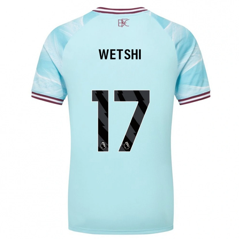 Danxen Homem Camisola Benji Wetshi #17 Azul Celeste Borgonha Alternativa 2025/26 Camisa