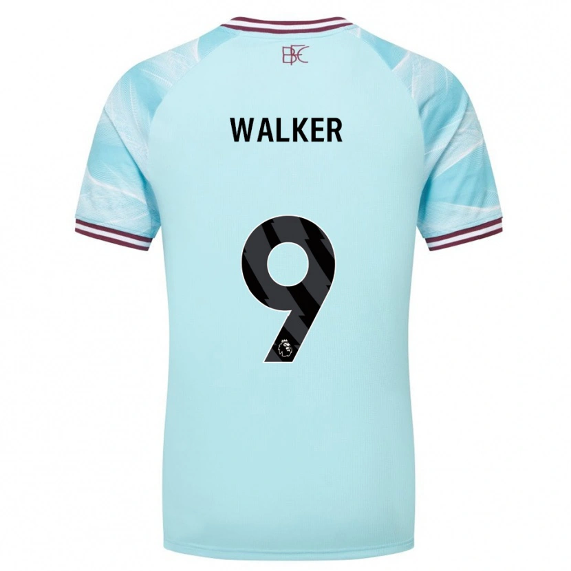 Danxen Homem Camisola Claudia Walker #9 Azul Celeste Borgonha Alternativa 2025/26 Camisa
