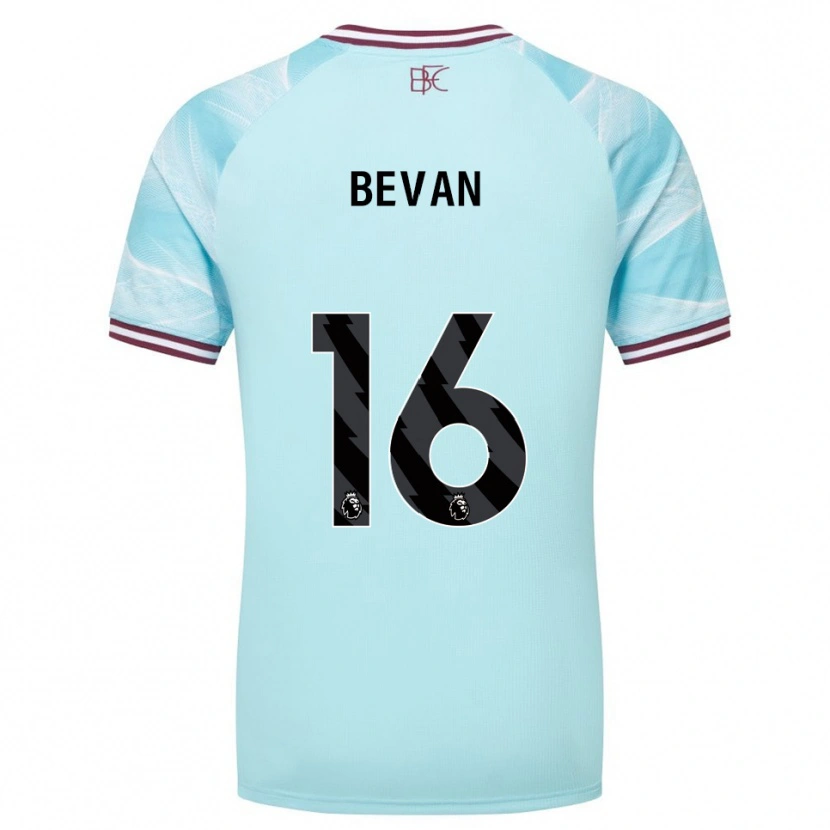 Danxen Homem Camisola Joe Bevan #16 Azul Celeste Borgonha Alternativa 2025/26 Camisa