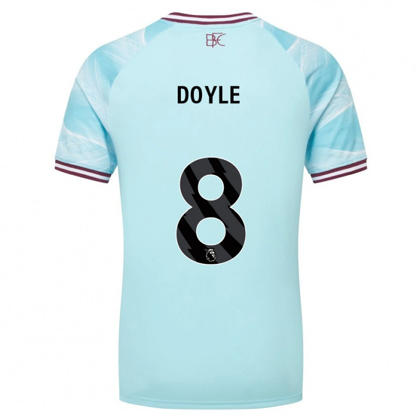 Danxen Homem Camisola Emma Doyle #8 Azul Celeste Borgonha Alternativa 2025/26 Camisa