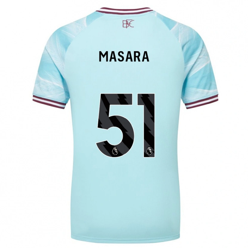 Danxen Homem Camisola Vernon Masara #51 Azul Celeste Borgonha Alternativa 2025/26 Camisa
