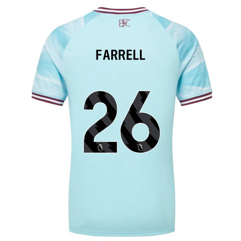 Danxen Homem Camisola Lucy Farrell #26 Azul Celeste Borgonha Alternativa 2025/26 Camisa