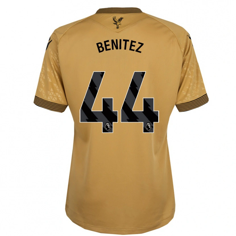 Danxen Homem Camisola Walter Benítez #44 Dourado Preto Alternativa 2025/26 Camisa