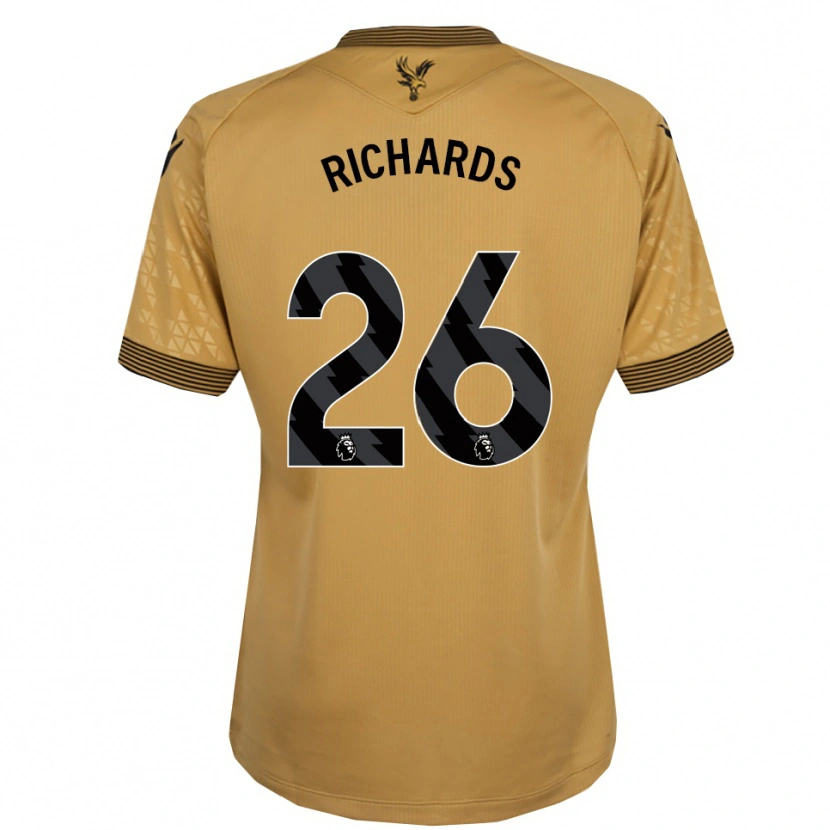 Danxen Homem Camisola Chris Richards #26 Dourado Preto Alternativa 2025/26 Camisa