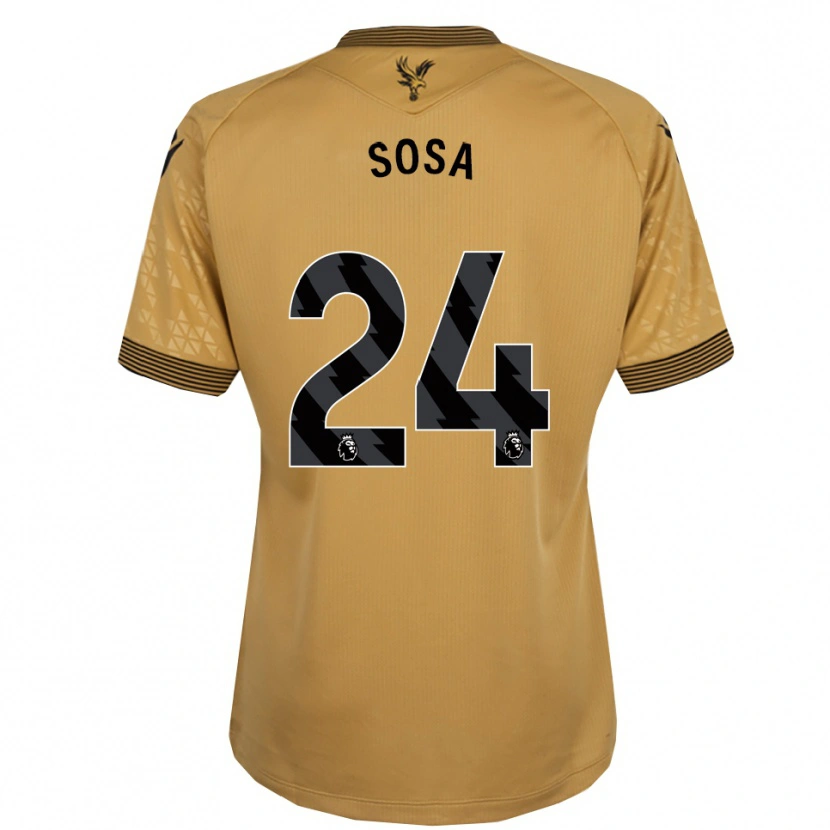 Danxen Homem Camisola Borna Sosa #24 Dourado Preto Alternativa 2025/26 Camisa