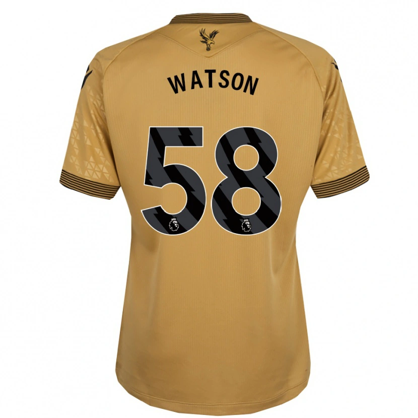 Danxen Homem Camisola Noah Watson #58 Dourado Preto Alternativa 2025/26 Camisa