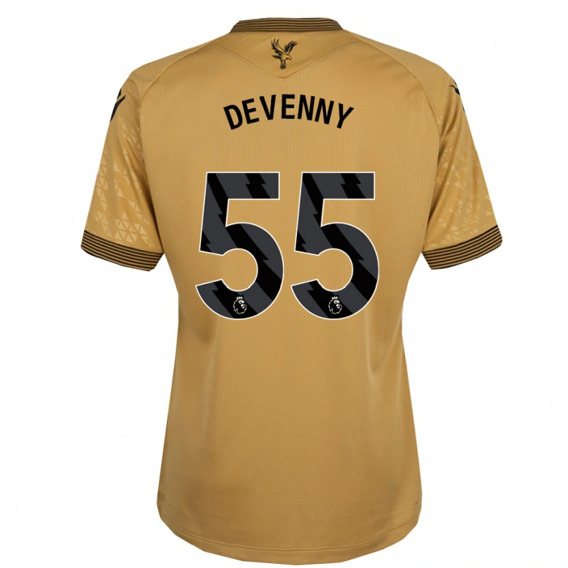 Danxen Homem Camisola Justin Devenny #55 Dourado Preto Alternativa 2025/26 Camisa