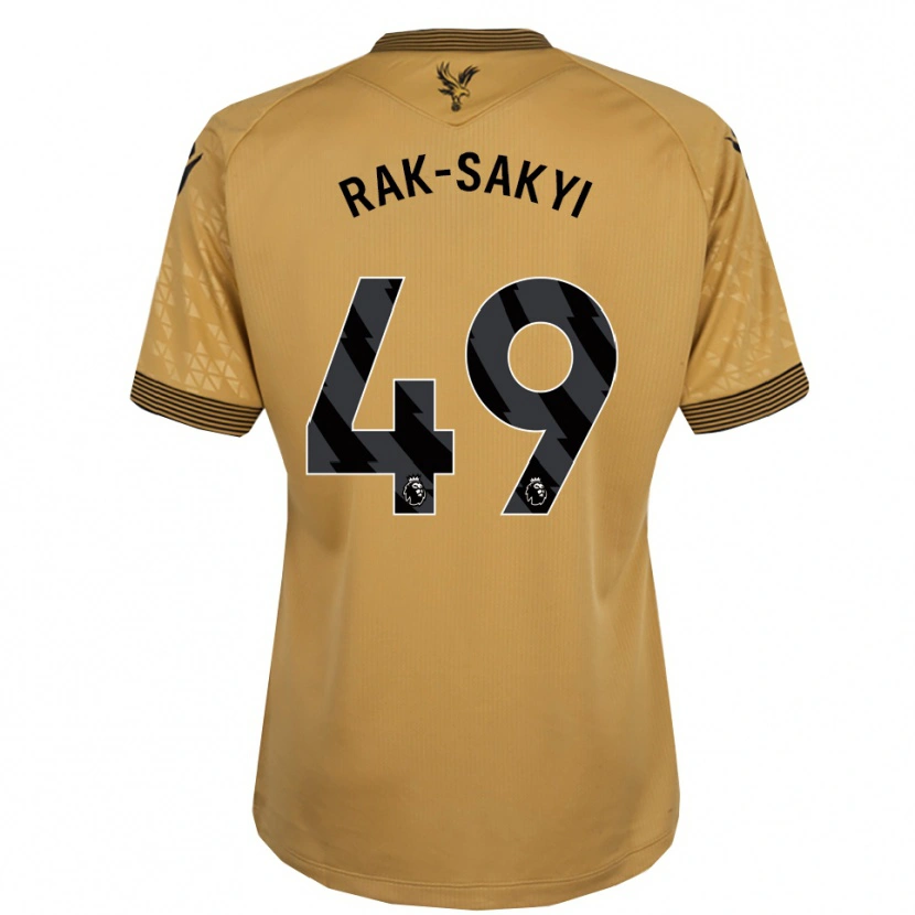 Danxen Homem Camisola Jesurun Rak-Sakyi #49 Dourado Preto Alternativa 2025/26 Camisa
