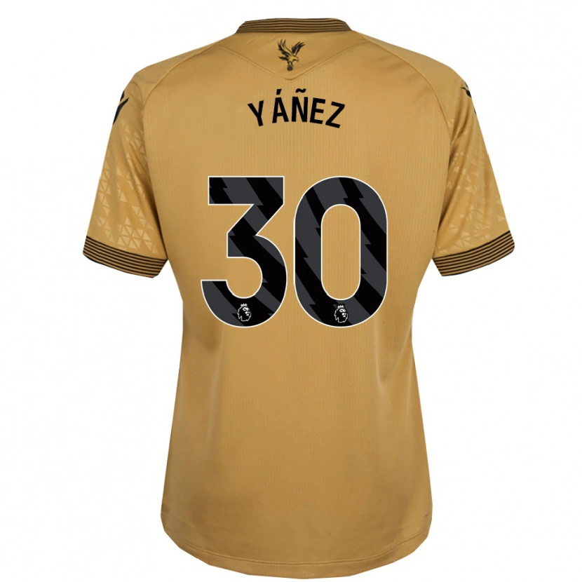 Danxen Homem Camisola Shae Yáñez #30 Dourado Preto Alternativa 2025/26 Camisa