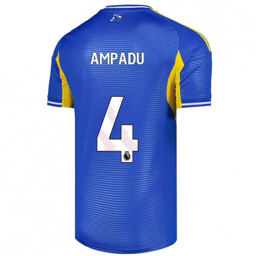 Danxen Homem Camisola Ethan Ampadu #4 Azul Amarelo Alternativa 2025/26 Camisa