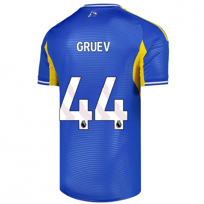 Danxen Homem Camisola Ilia Gruev #44 Azul Amarelo Alternativa 2025/26 Camisa