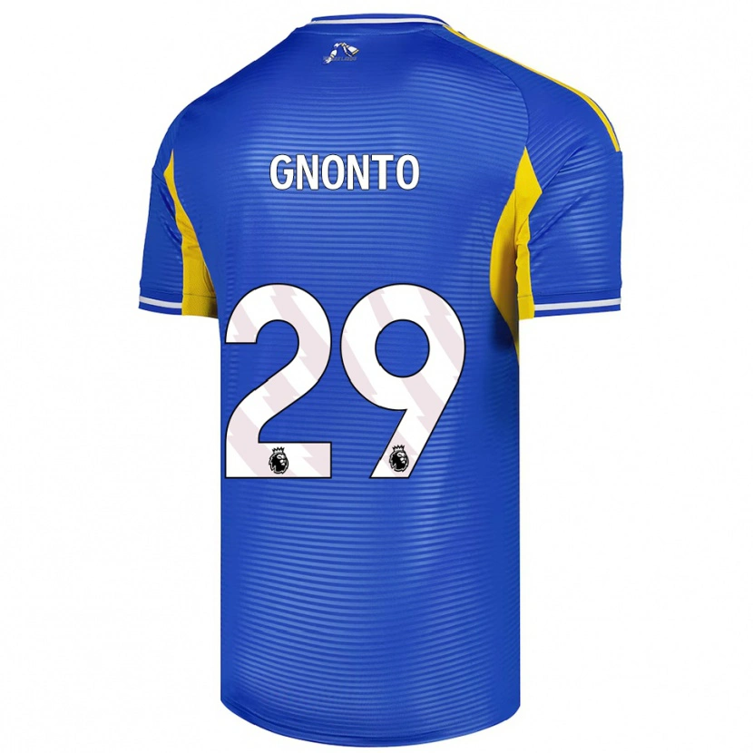 Danxen Homem Camisola Wilfried Gnonto #29 Azul Amarelo Alternativa 2025/26 Camisa