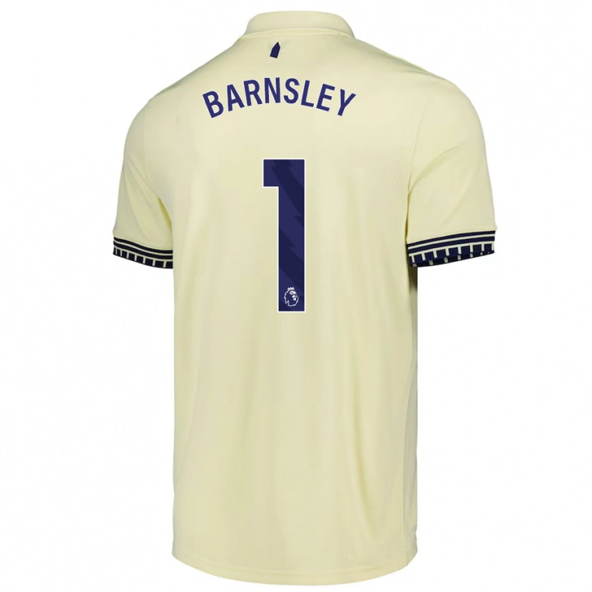 Danxen Homem Camisola Fraser Barnsley #1 Branco Sujo Preto Alternativa 2025/26 Camisa
