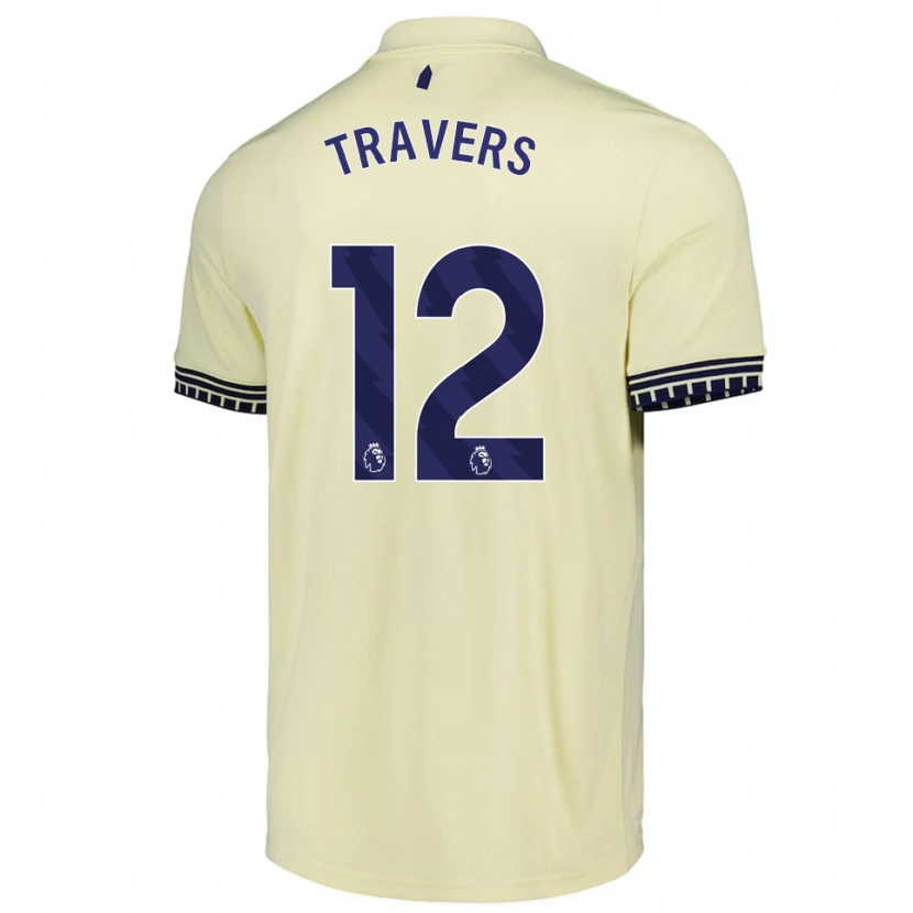 Danxen Homem Camisola Mark Travers #12 Branco Sujo Preto Alternativa 2025/26 Camisa