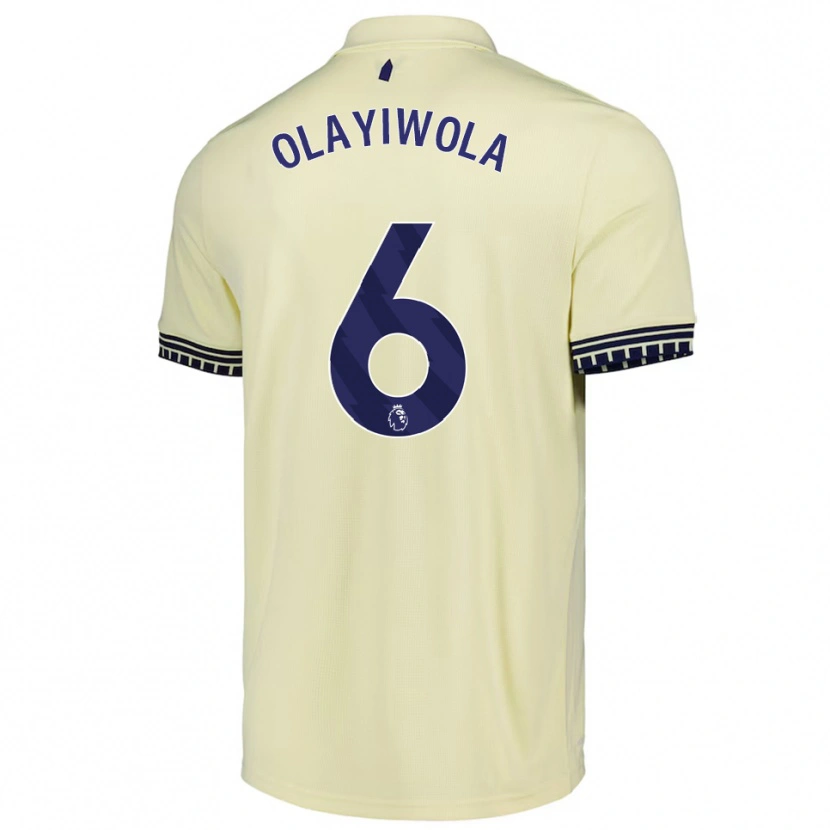 Danxen Homem Camisola Malik Olayiwola #6 Branco Sujo Preto Alternativa 2025/26 Camisa