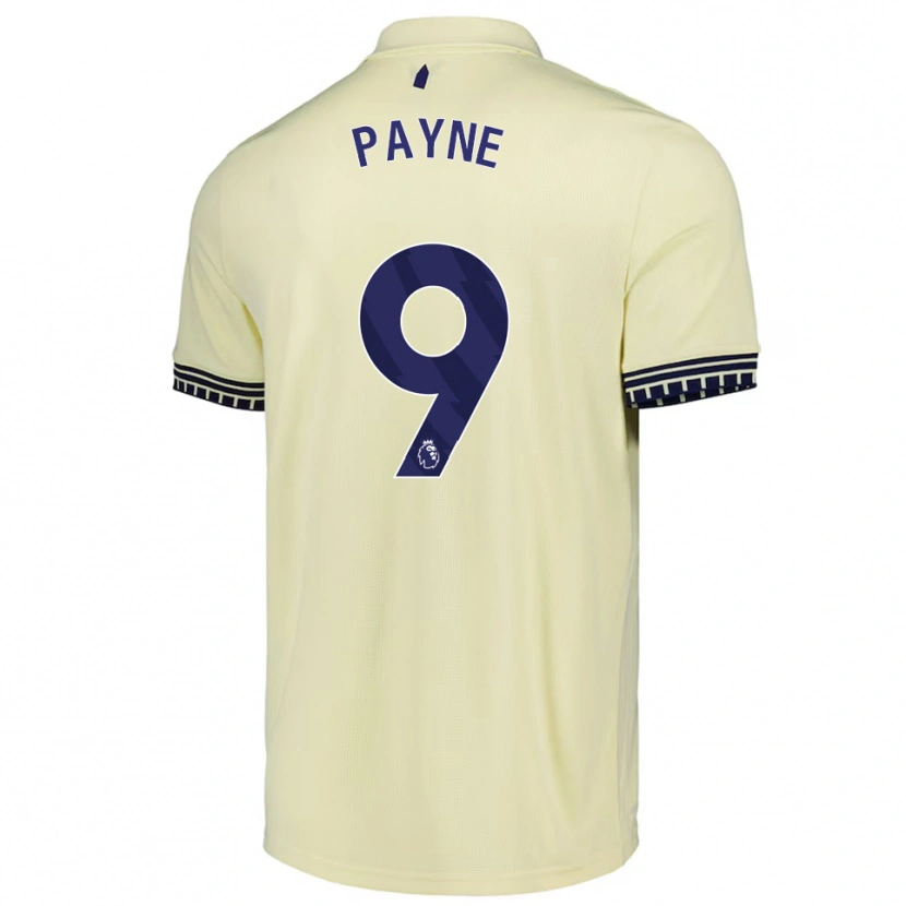 Danxen Homem Camisola Toni Payne #9 Branco Sujo Preto Alternativa 2025/26 Camisa
