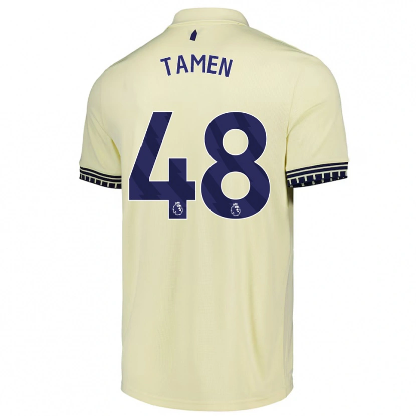 Danxen Homem Camisola William Tamen #48 Branco Sujo Preto Alternativa 2025/26 Camisa