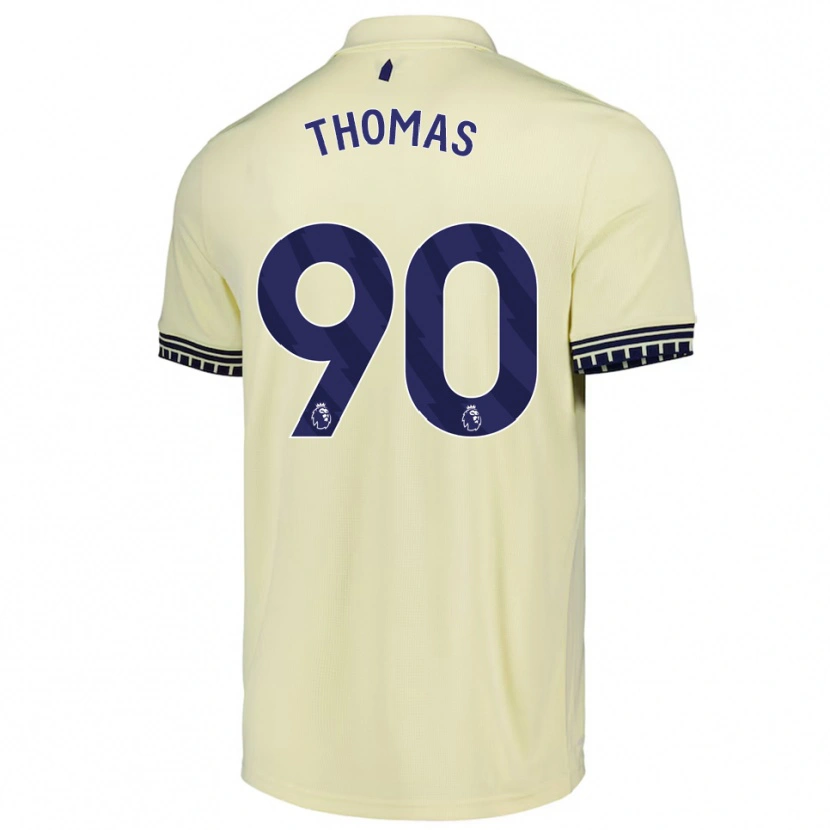 Danxen Homem Camisola Aled Thomas #90 Branco Sujo Preto Alternativa 2025/26 Camisa