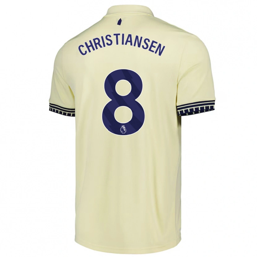 Danxen Homem Camisola Izzy Christiansen #8 Branco Sujo Preto Alternativa 2025/26 Camisa