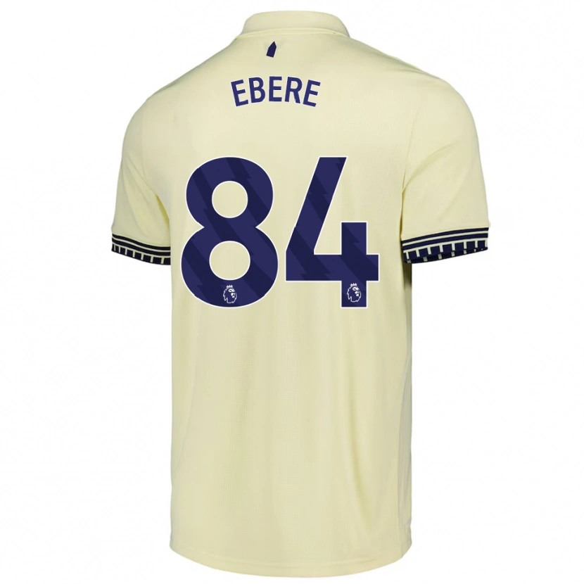 Danxen Homem Camisola Coby Ebere #84 Branco Sujo Preto Alternativa 2025/26 Camisa