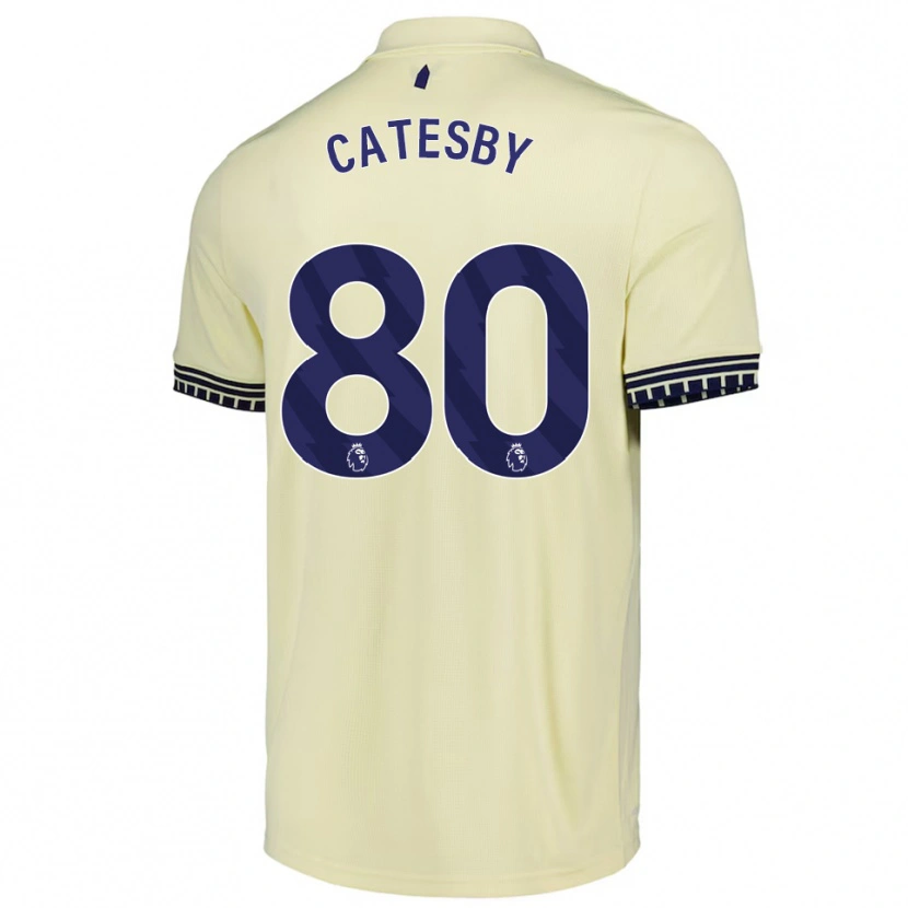 Danxen Homem Camisola Joel Catesby #80 Branco Sujo Preto Alternativa 2025/26 Camisa