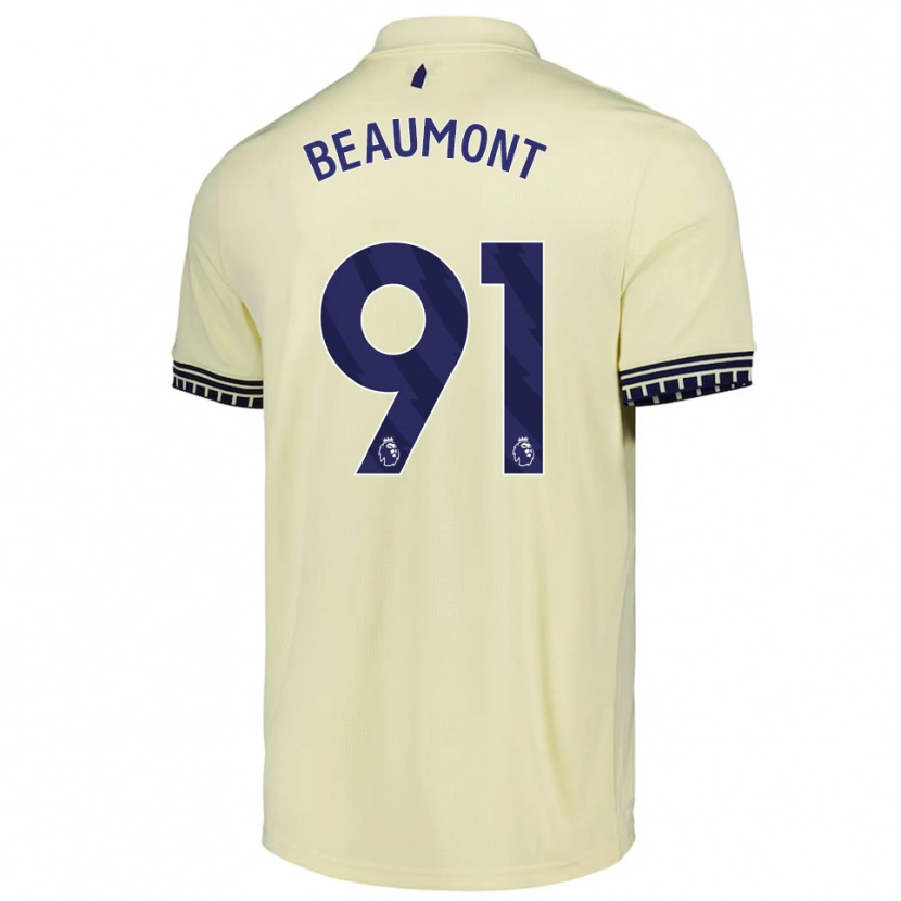 Danxen Homem Camisola Jacob Beaumont-Clark #91 Branco Sujo Preto Alternativa 2025/26 Camisa