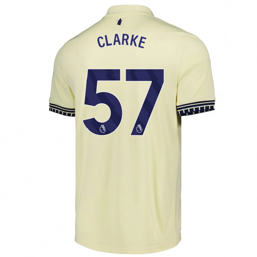 Danxen Homem Camisola Justin Clarke #57 Branco Sujo Preto Alternativa 2025/26 Camisa