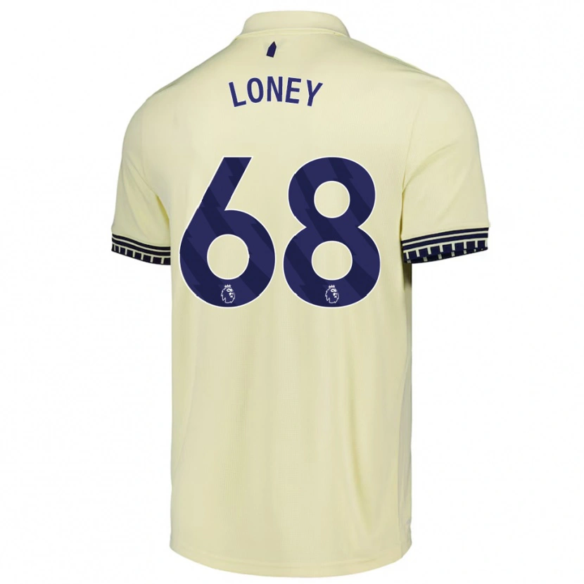 Danxen Homem Camisola Ceiran Loney #68 Branco Sujo Preto Alternativa 2025/26 Camisa