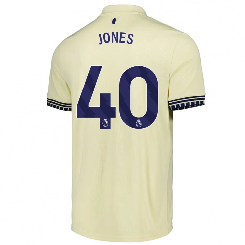 Danxen Homem Camisola Ellie Jones #40 Branco Sujo Preto Alternativa 2025/26 Camisa