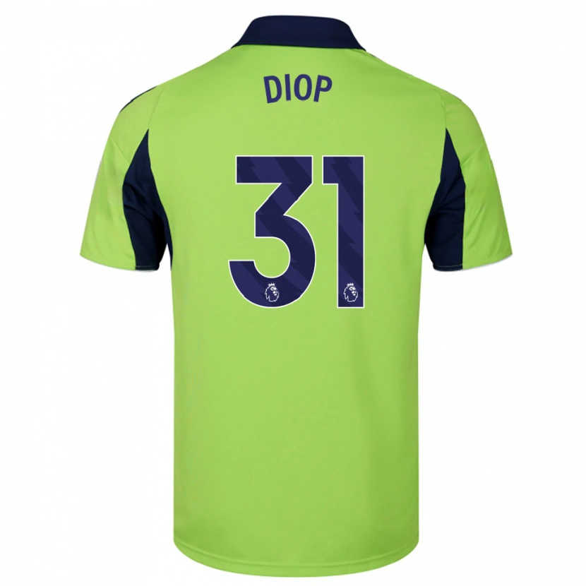 Danxen Homem Camisola Issa Diop #31 Verde Marinho Branco Alternativa 2025/26 Camisa