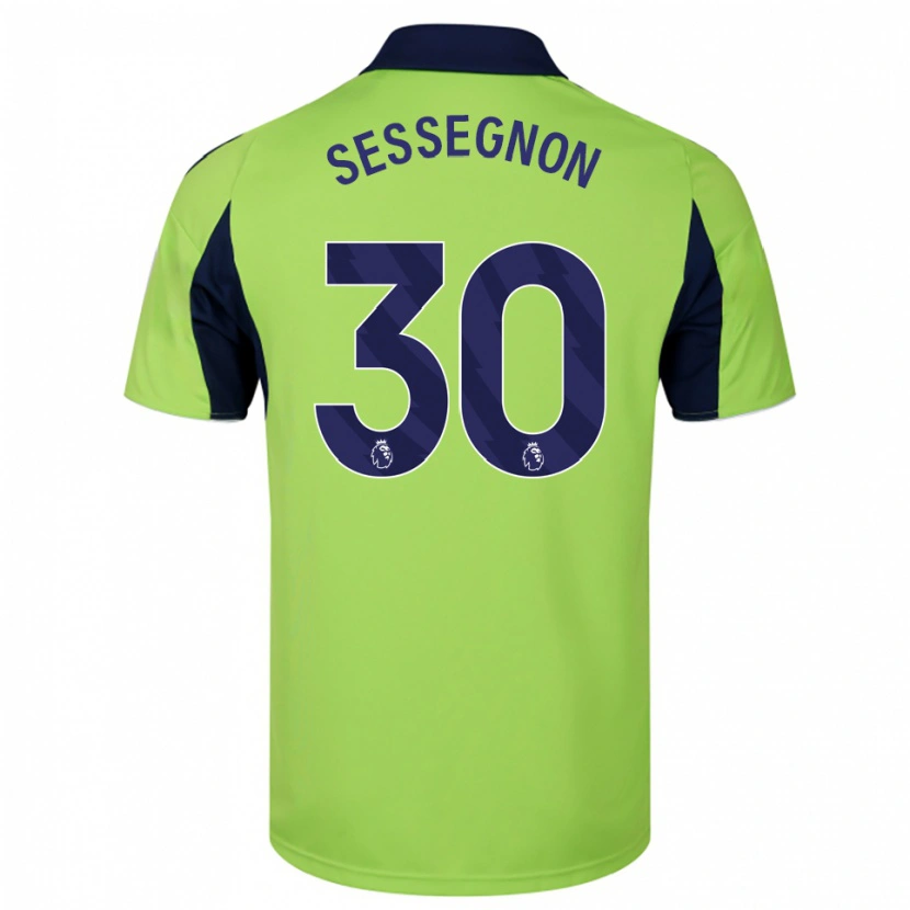 Danxen Homem Camisola Ryan Sessegnon #30 Verde Marinho Branco Alternativa 2025/26 Camisa
