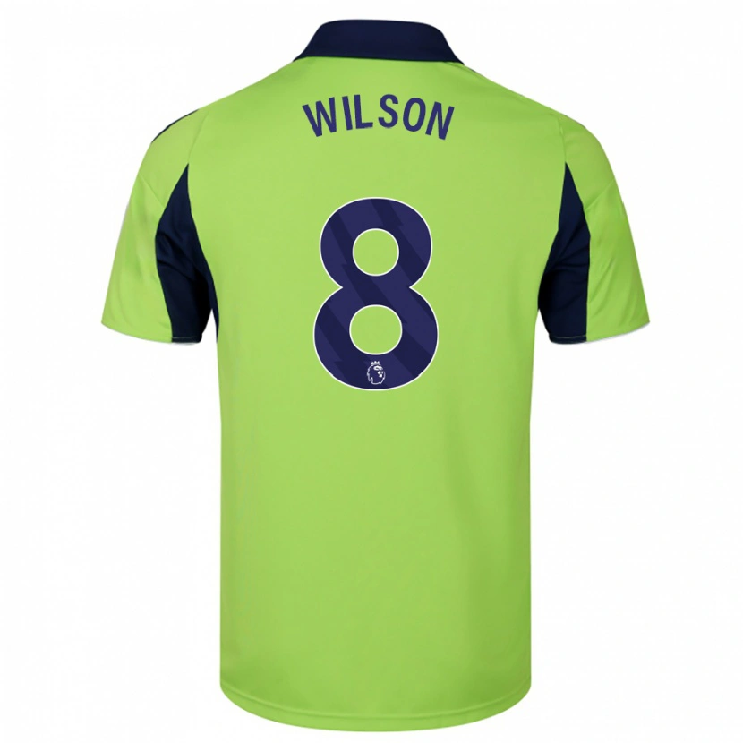 Danxen Homem Camisola Harry Wilson #8 Verde Marinho Branco Alternativa 2025/26 Camisa