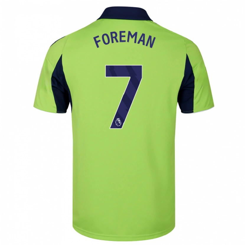 Danxen Homem Camisola Tia Foreman #7 Verde Marinho Branco Alternativa 2025/26 Camisa