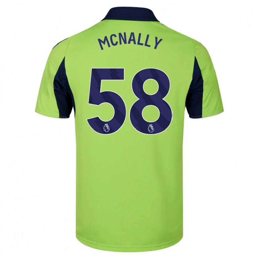 Danxen Homem Camisola Alfie Mcnally #58 Verde Marinho Branco Alternativa 2025/26 Camisa