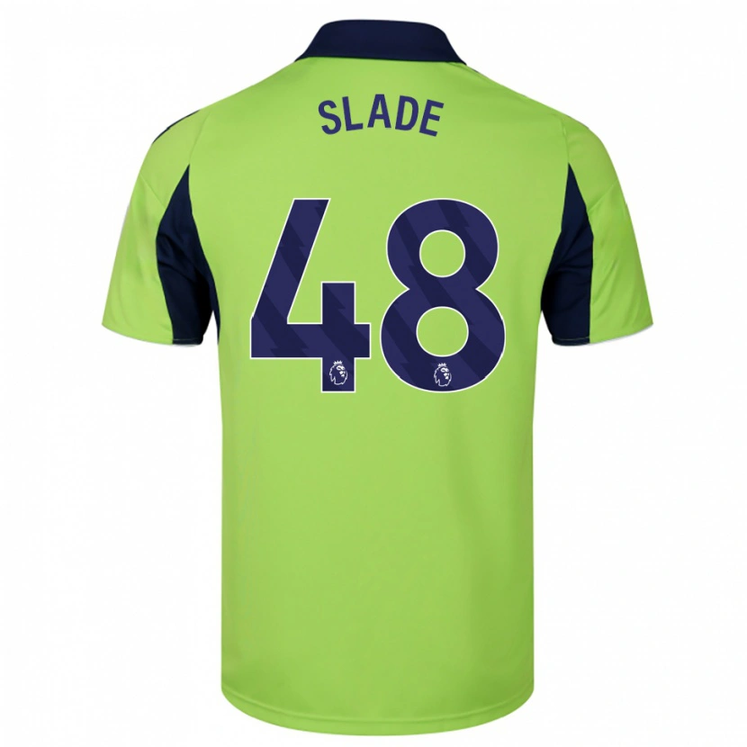 Danxen Homem Camisola Bradley Slade #48 Verde Marinho Branco Alternativa 2025/26 Camisa