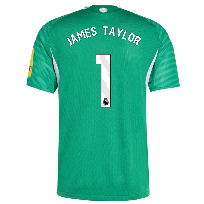 Danxen Homem Camisola James Taylor #1 Verde Branco Alternativa 2025/26 Camisa