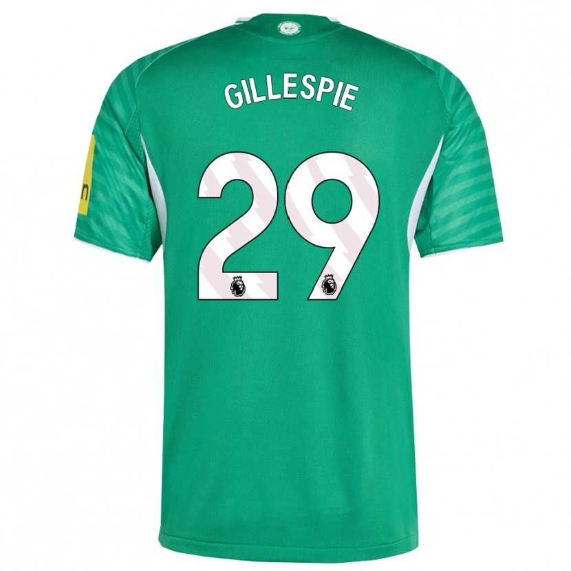 Danxen Homem Camisola Mark Gillespie #29 Verde Branco Alternativa 2025/26 Camisa