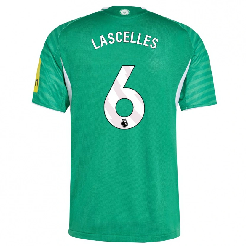 Danxen Homem Camisola Jamaal Lascelles #6 Verde Branco Alternativa 2025/26 Camisa