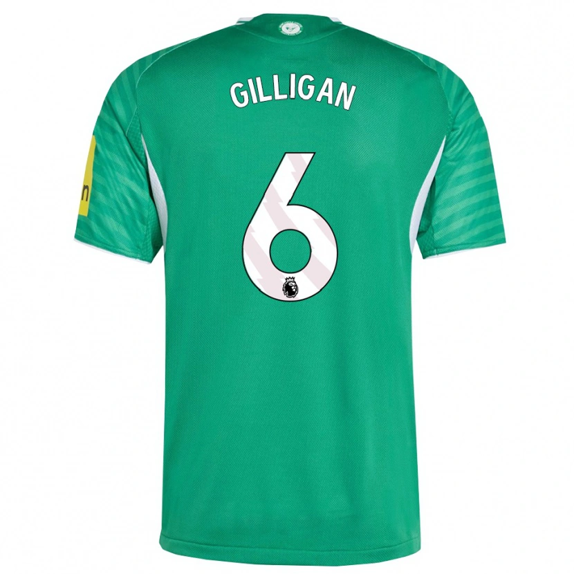 Danxen Homem Camisola Luke Gilligan #6 Verde Branco Alternativa 2025/26 Camisa