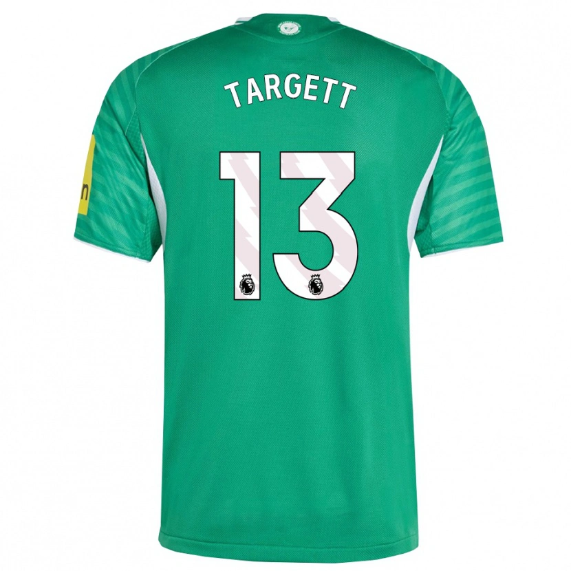 Danxen Homem Camisola Matt Targett #13 Verde Branco Alternativa 2025/26 Camisa