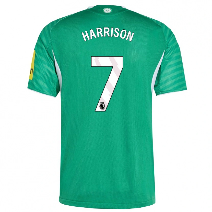 Danxen Homem Camisola Alfie Harrison #7 Verde Branco Alternativa 2025/26 Camisa