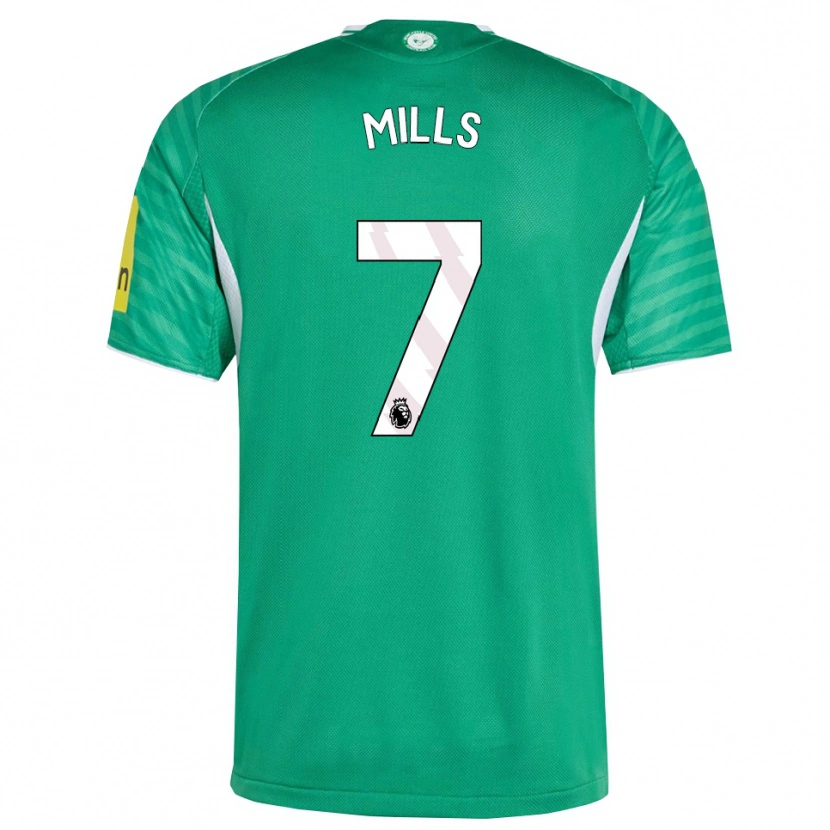 Danxen Homem Camisola Michael Mills #7 Verde Branco Alternativa 2025/26 Camisa