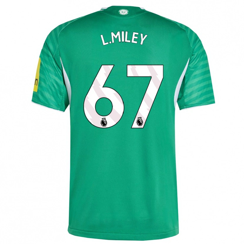 Danxen Homem Camisola Lewis Miley #67 Verde Branco Alternativa 2025/26 Camisa